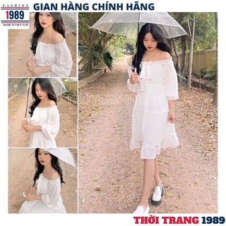Đầm trễ vai công chúa voan tơ 2 lớp kiểu dáng hàn quốc V18+ ,VÁY dự tiệc cực xinh và dễ thương -THỜI TRANG 1989