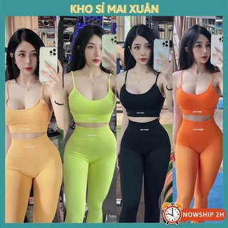 Sét tập gym yoga,bộ botee chất dệt gân dày dặn-Kho Sỉ Mai Xuân