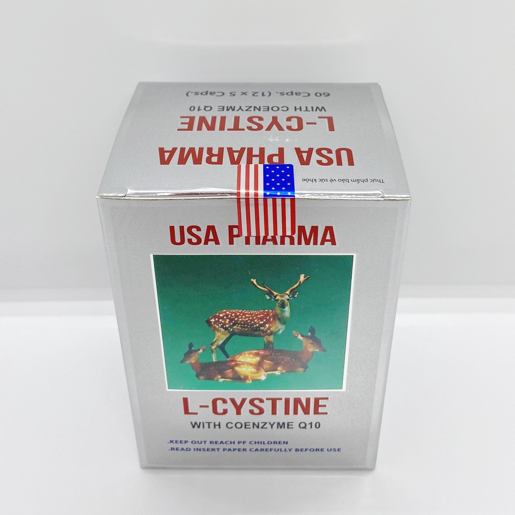 Viên uống L CYSTINE USA chống lão hóa da, giảm nám sạm da, tóc chắc khỏe, hạn chế gãy rụng tóc - Chai 60 viên