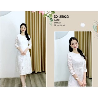 Váy xòe lyn tran dx-2502d chất zen có lớp lót lụa mềm mịn
