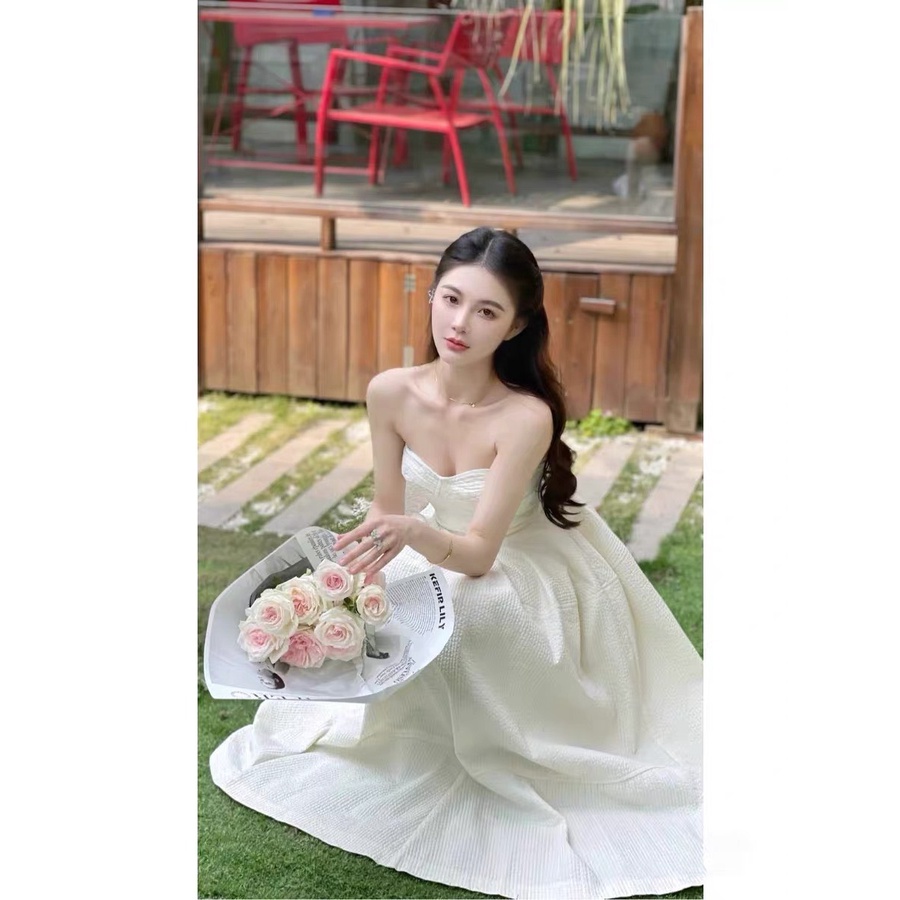 ĐẦM DỰ TIỆC CUP NGỰC CÓ TÚI 2 BÊN HÀNG QUẢNG CHÂU CAO CẤP