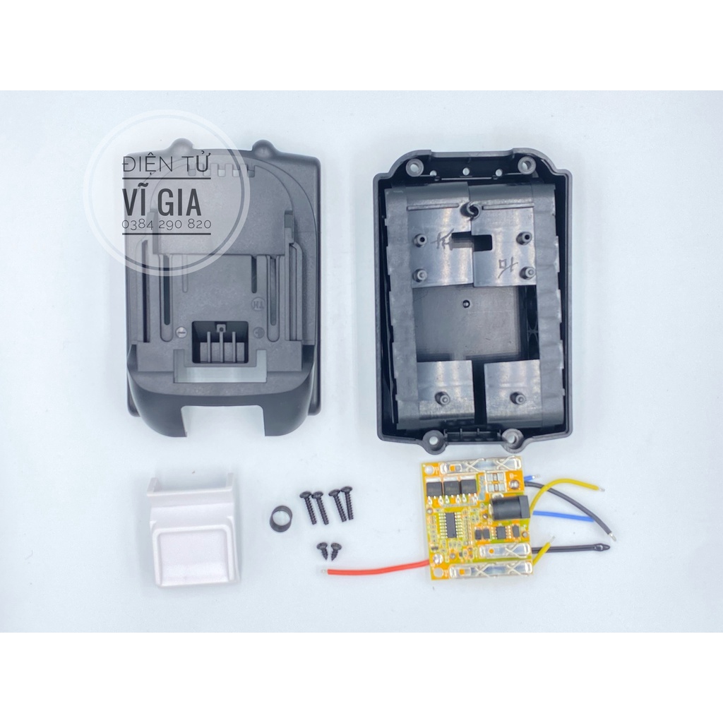Vỏ pin Makita 1 hàng kèm ốc, lò xo đầy đủ