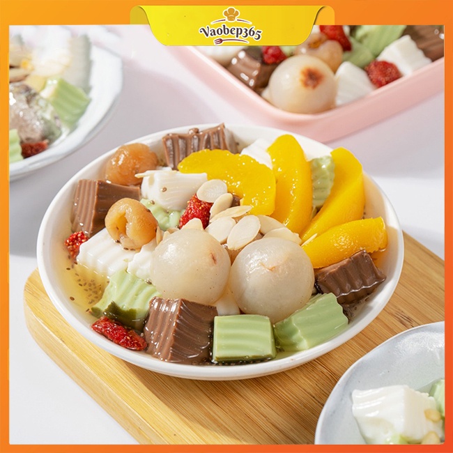 Sét Nguyên Liệu Làm Chè Khúc Bạch Long Nhãn Thạch 3 vị