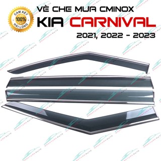 Vè che mưa cao cấp dành cho xe Kia Carnival 2022 2023 - Chỉ mạ crom cao cấp