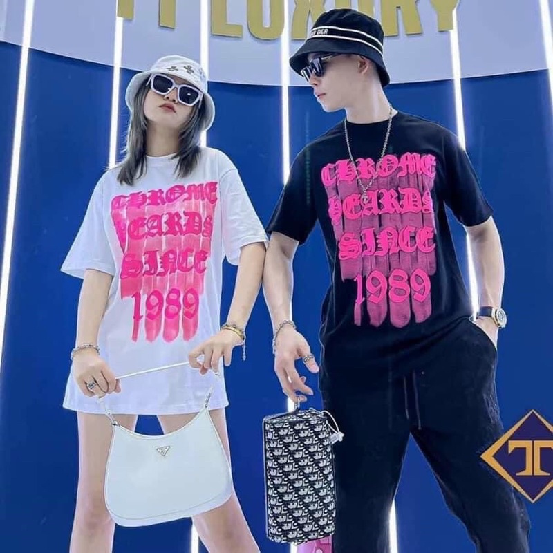 [ Rẻ vô địch ] Áo thun cotton khô 3158 form rộng - chữ nổi 1989