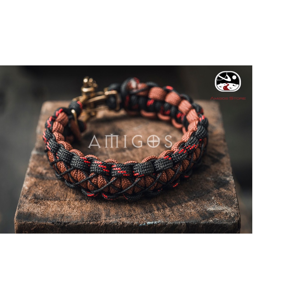 Combo vòng tay handmade paracord + đồng hồ nam thời trang Curren