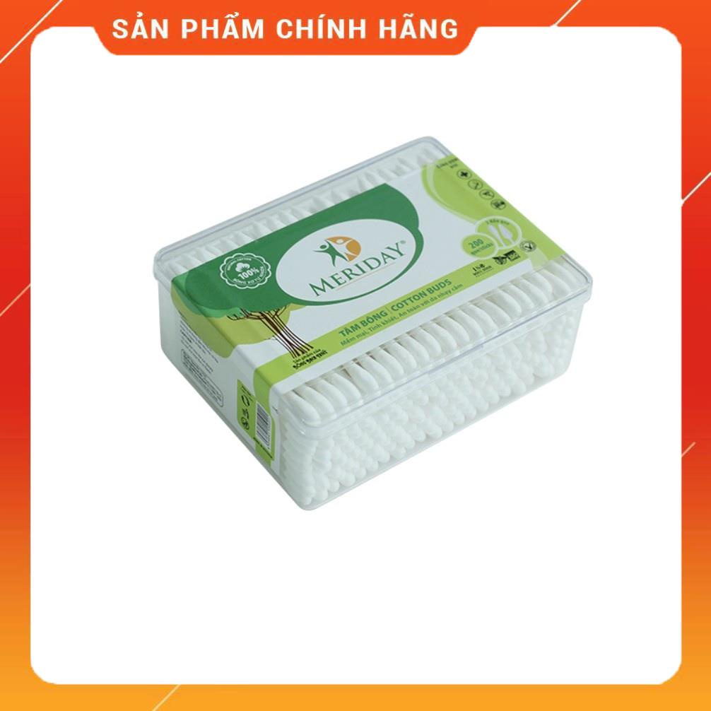 TĂM BÔNG MERIDAY HỘP 200 QUE