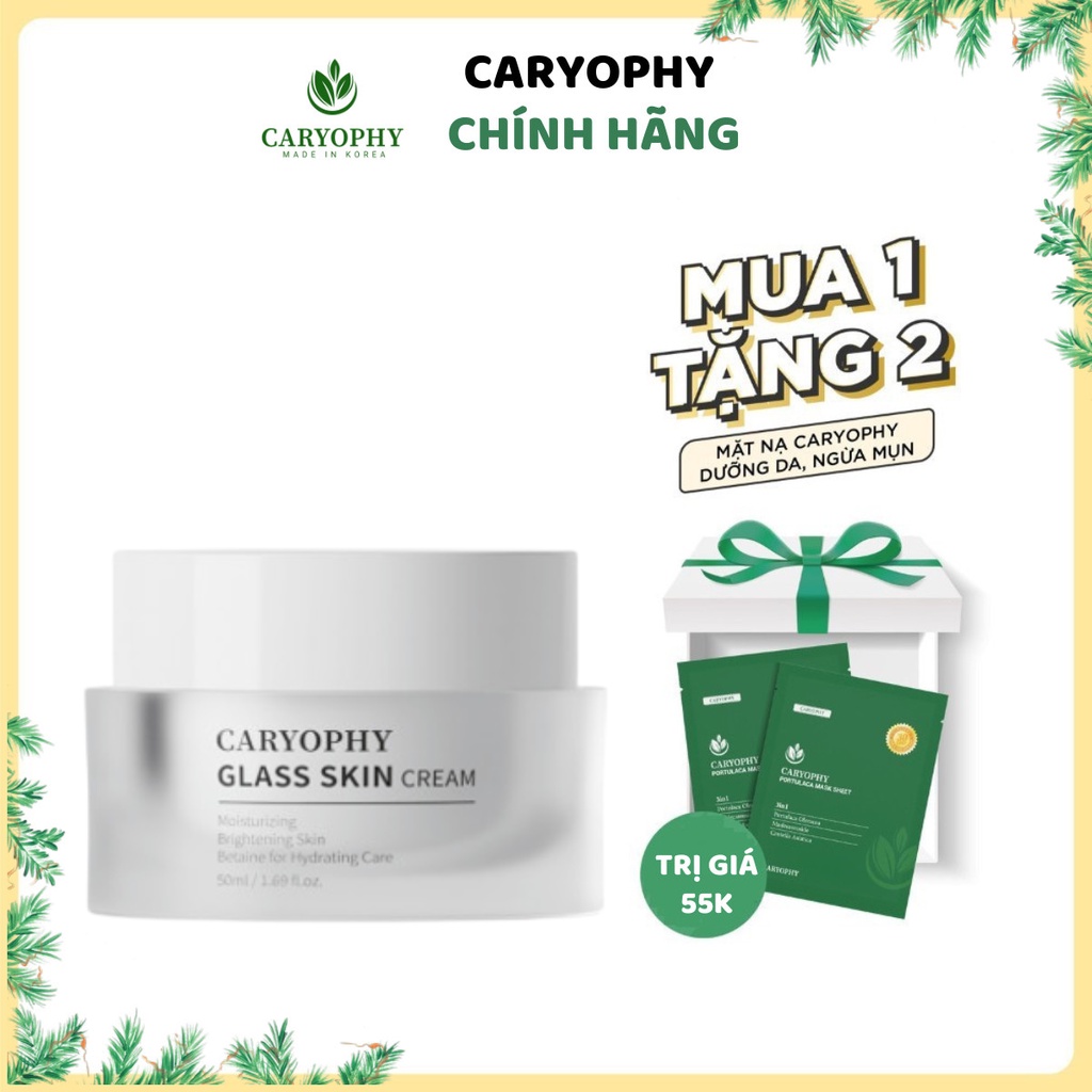 Kem Dưỡng Sáng Da Cấp Ẩm Caryophy Glass Skin Cream 50ml