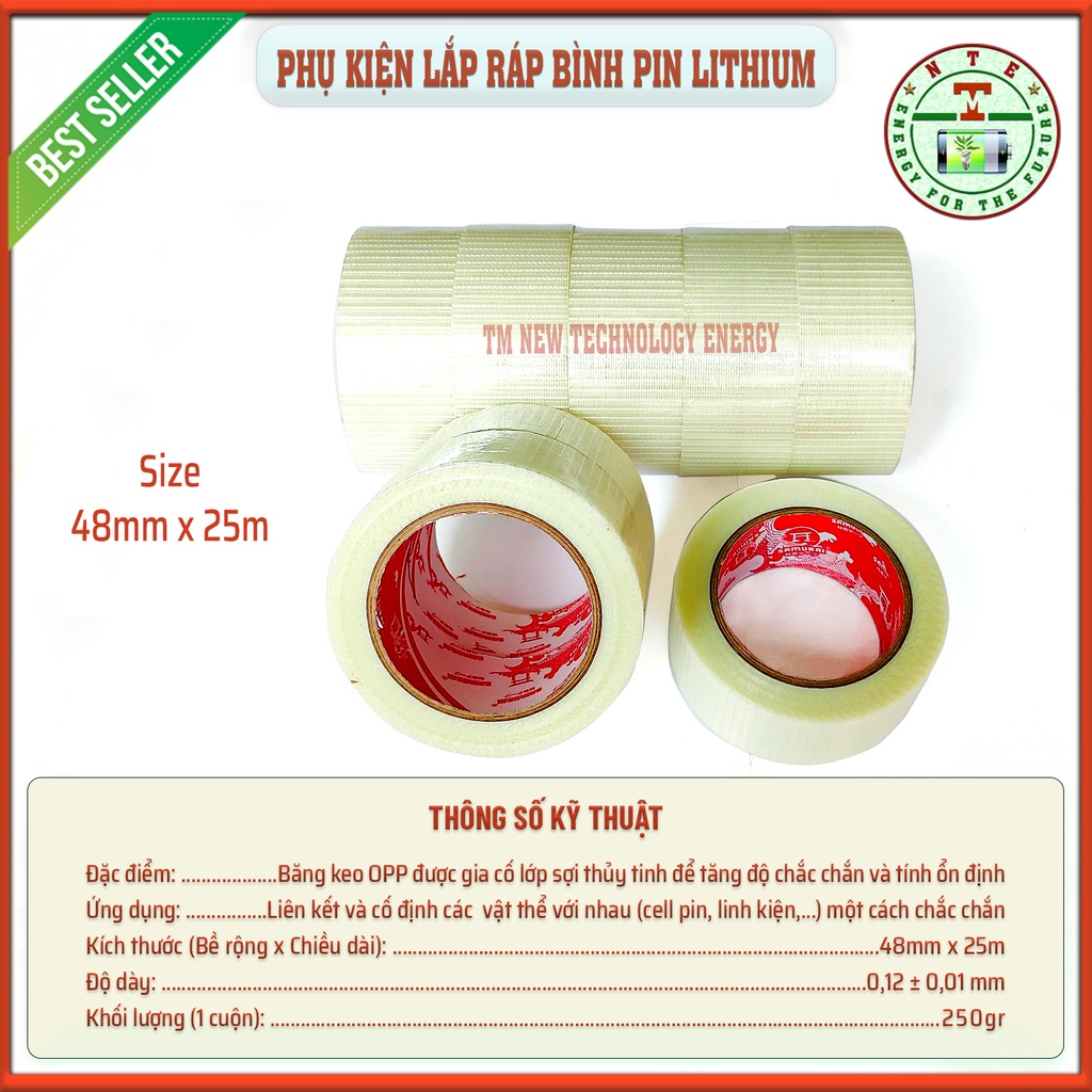 Băng keo thủy tinh | Phụ kiện đóng pin Lithium