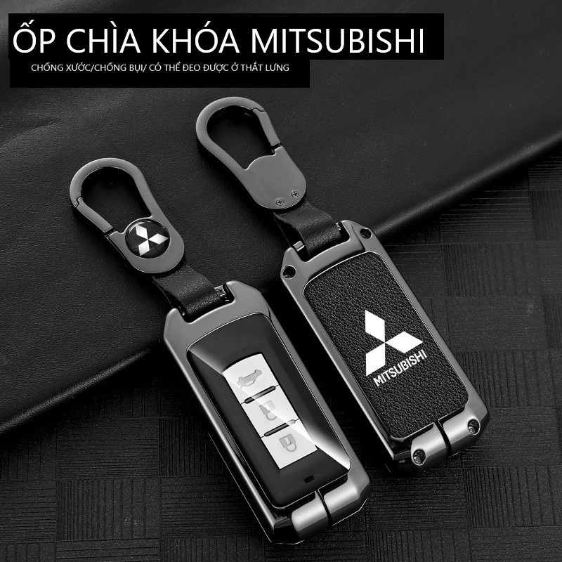 Ốp chìa khóa hợp kim cao cấp Mitsubishi Xpander, Outlander, Attrage, Mirage