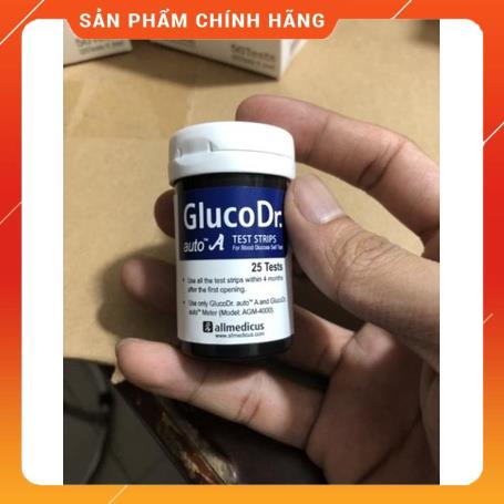 Que thử đường huyết Gluco Dr AGM-4000 25 que và 50 que ( CAM KẾT DATE XA)