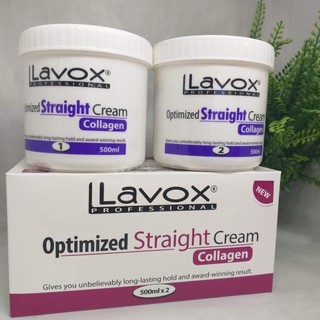 Thuốc Ép Duỗi Tóc Lavox Tím Collagen 500ml x2
