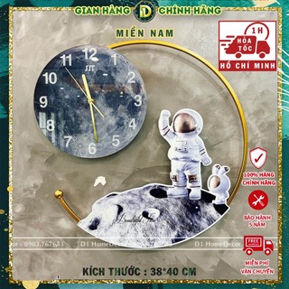 Đồng hồ treo tường trang trí decor - nhập chính hãng d1 home - đồng hồ phi hành gia - d1 home - phg