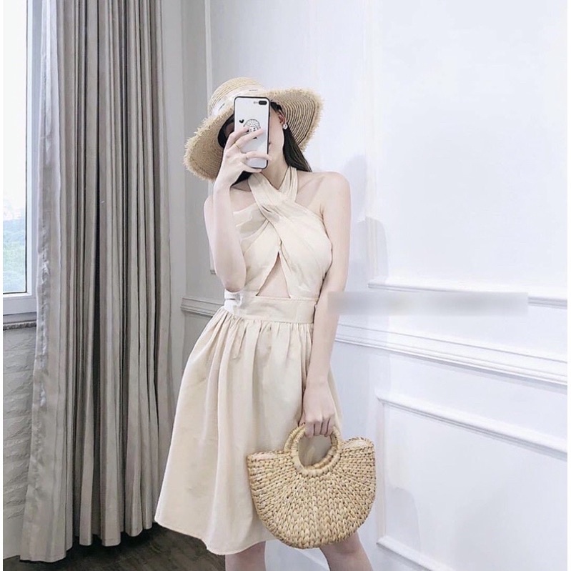 Túi bán nguyệt lục bình cói bèo quai thường  shop mây tre đan Anh Thư