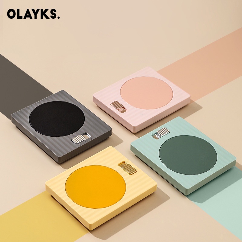 OLAYKS Đế Lót Ly Giữ Nhiệt Có Thể Điều Chỉnh Nhiệt Độ Bánh Răng Hai Đầu USB