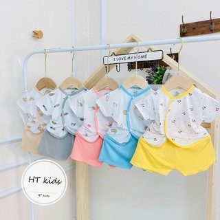 Combo 10 bộ cộc sơ sinh cho bé, vải thun lạnh (sỉ ib)