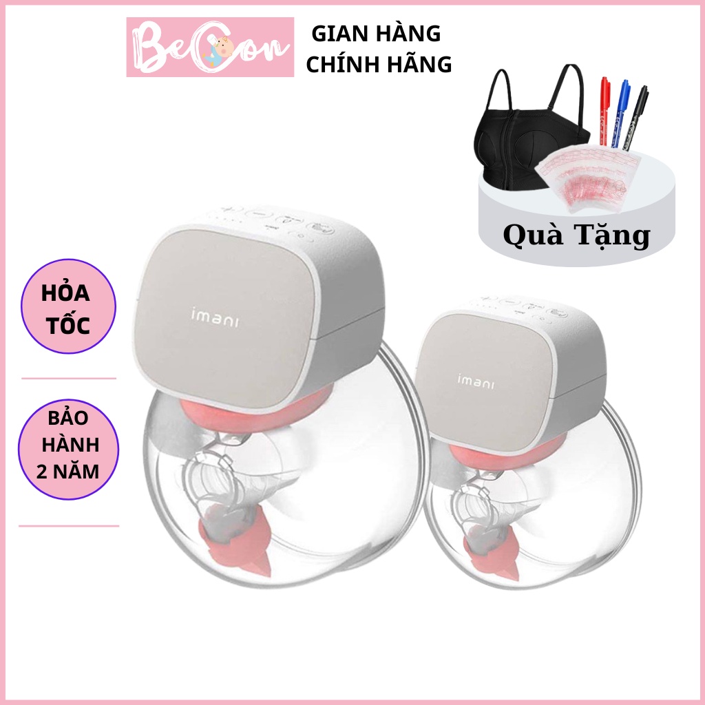 Máy hút sữa không dây IMANI I2, I2 plus , máy vắt sữa rảnh tay chất liệu silicon không chứa BPA