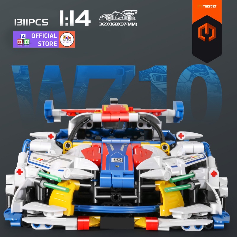 Đồ Chơi Lắp Ráp Kiểu LEGO Mô Hình Siêu Xe  Aston Martin Valkyrie Điều Khiển Từ Xa RC IMaster 9810 Với 1311 Mảnh Ghép