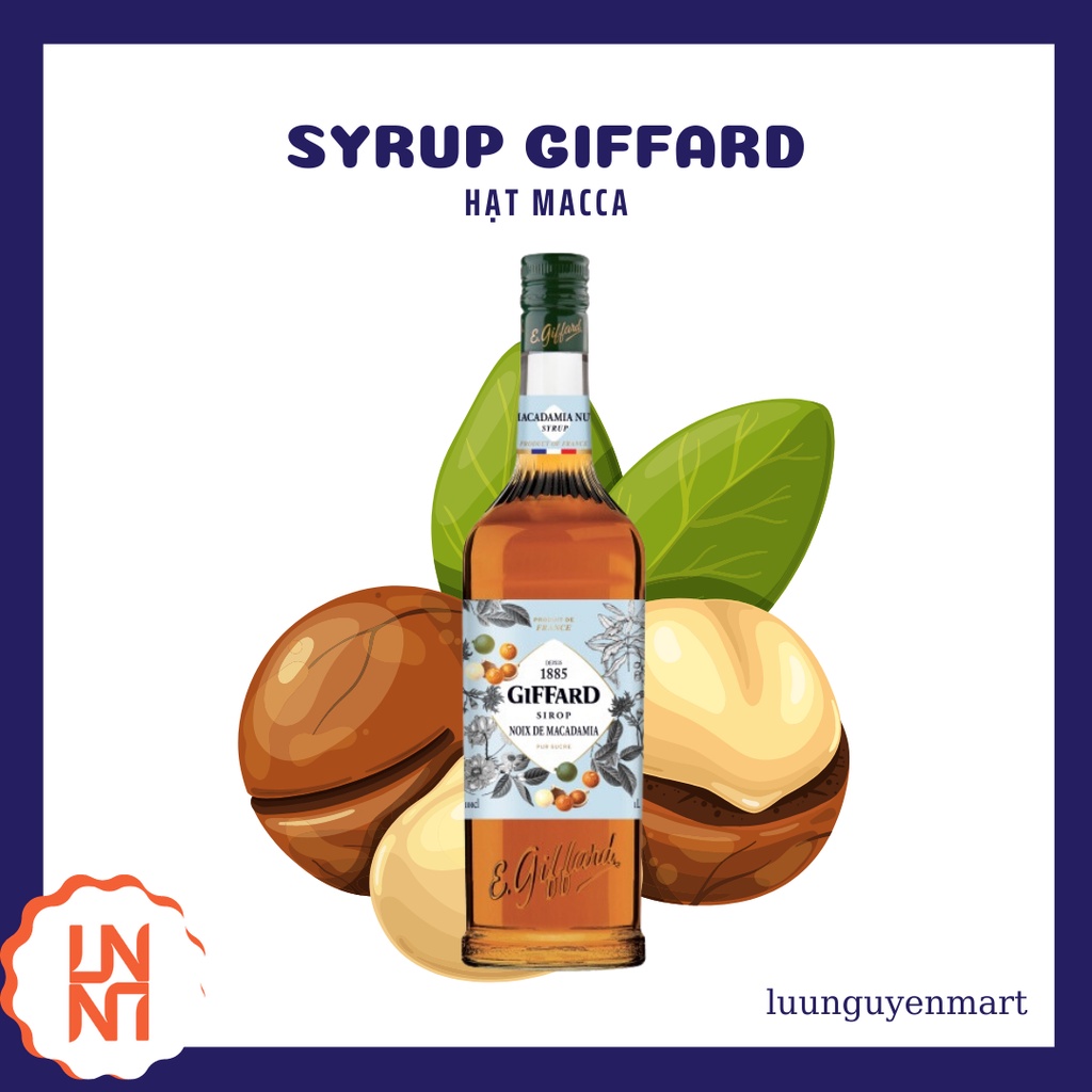 Siro/ Syrup Giffard Hạt Macca 1L