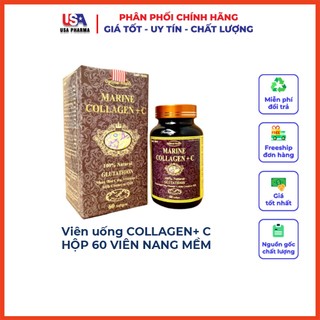 Viên uống đẹp da sáng da collagen + c lọ 60 viên