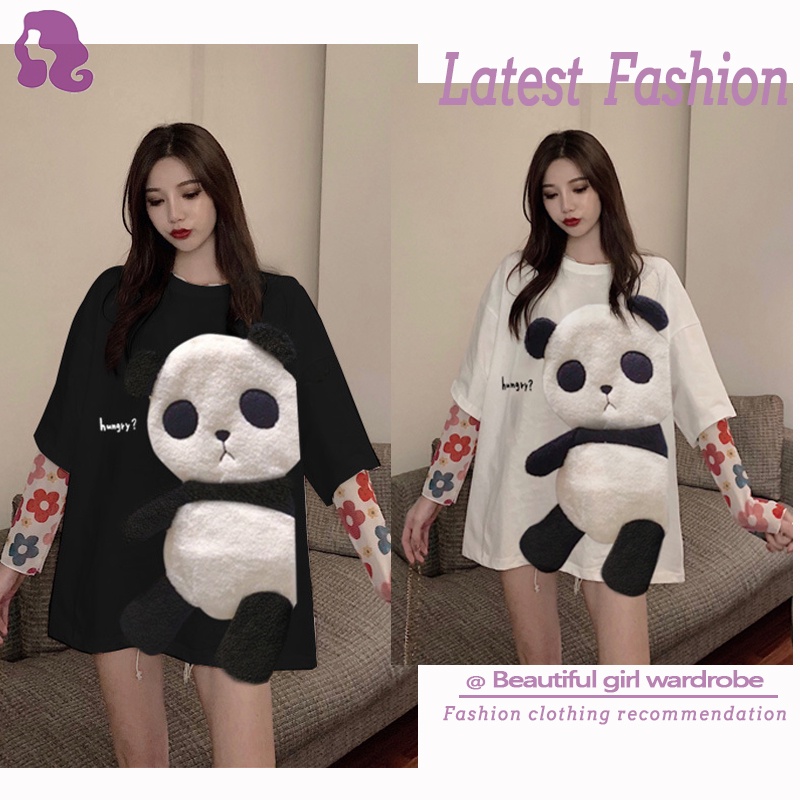 Áo Thun Lửng Tay Ngắn Thêu Họa Tiết Hoạt Hình Thời Trang Mùa Hè Hàn Quốc 2023 Dành Cho Bạn Nữ