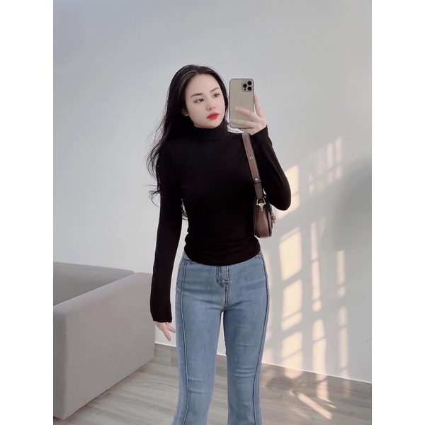 ÁO THUN CỔ LỌ TAY DÀI