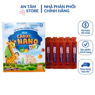 Canxi cho bé Siro Celia Canxi Nano Mk7 (20 ống 10ml)  hỗ trợ tiêu hóa, cải thiện chiều cao trẻ em