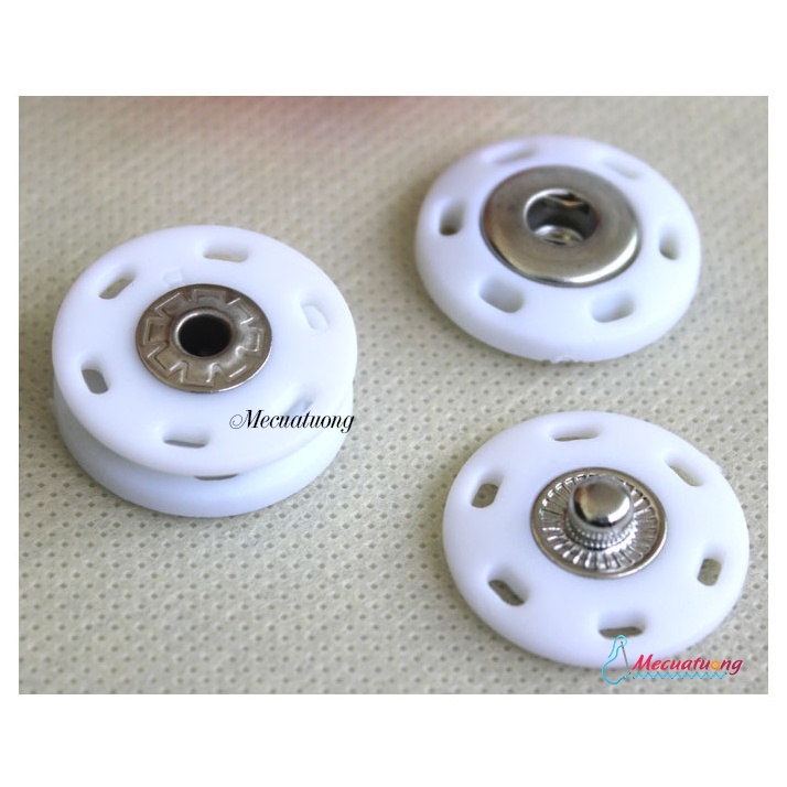 Sét 5 bộ khuy nút cúc chụp ẩn phía trong tròn dùng cho áo khoác áo gió áo len áo sơ mi váy đầm các loại