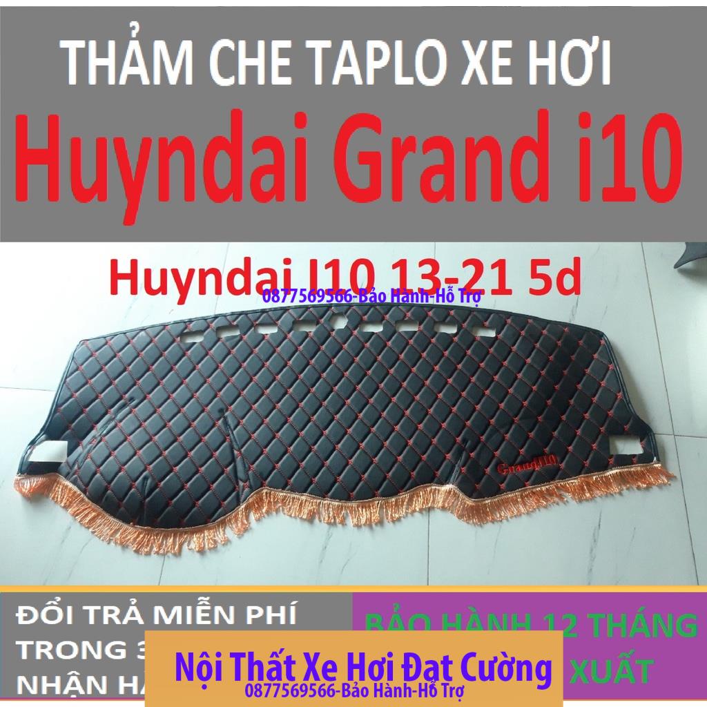 Thảm Taplo Hyundai I10,Thảm Lót Taplo Xe Hơi Cao Cấp Hàng 3 Lớp Có Chống Trượt,Da Đẹp Bảo Hành 12 Tháng