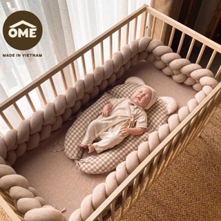 Quây xoắn vải đũi OME chặn cũi, giường chống va đập, giúp bé ngủ ngon hơn