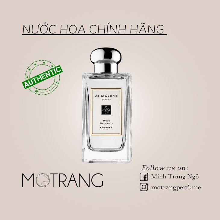 Nước Hoa Nữ Jo Malone Wild Bluebell Cologne Hương Hoa Nữ Tính, Nhẹ Nhàng 2ml - 5ml - 10ml