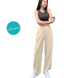 Quần đũi nữ ống rộng Susana culottes vải đẹp