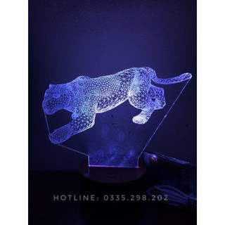 Đèn ngủ 3d- hình con vật- đèn 16 màu- quà tặng ý nghĩa