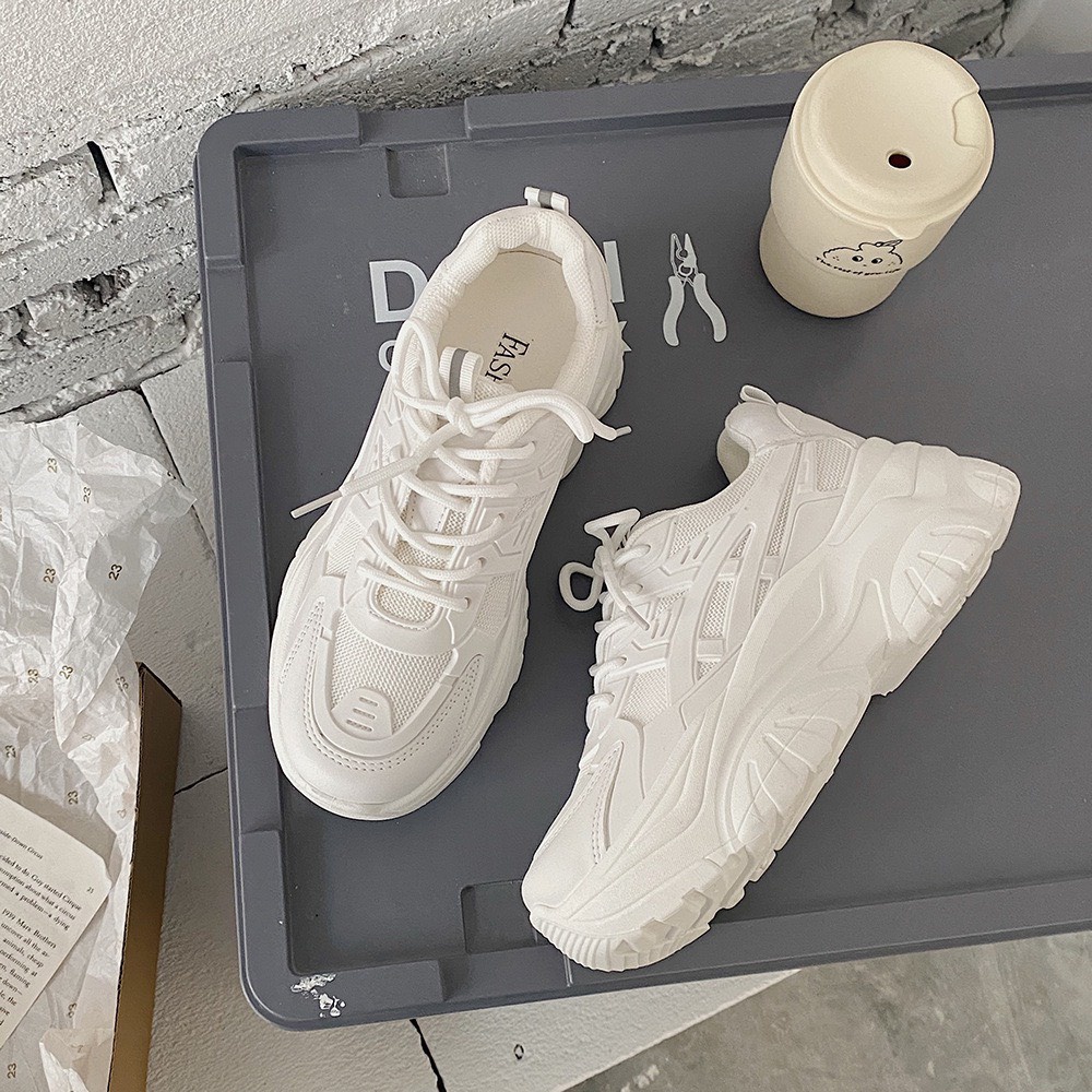 Giày full trắng nữ pha lưới, giày siêu xinh