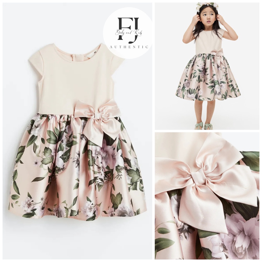 Váy công chúa bé gái chính hãng HM, váy xòe công chúa họa tiết cho bé 2-10 tuổi Auth