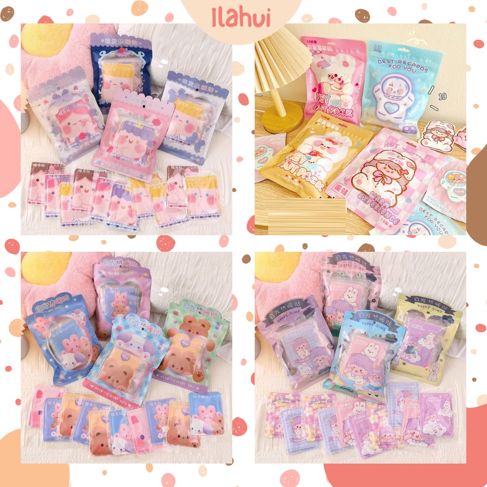 Miếng dán giữ nhiệt miếng dán giữ ấm cơ thể sưởi ấm mùa đông Cutie 10 miếng dễ thương ILAHUI