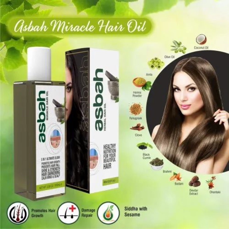 Dầu dưỡng tóc giảm rụng và kích mọc tóc Asbah 100ml