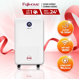 Máy hút ẩm dùng máy nén 16 lít/ ngày FUJIHOME DH16W lọc không khí công suất 16L/ngày