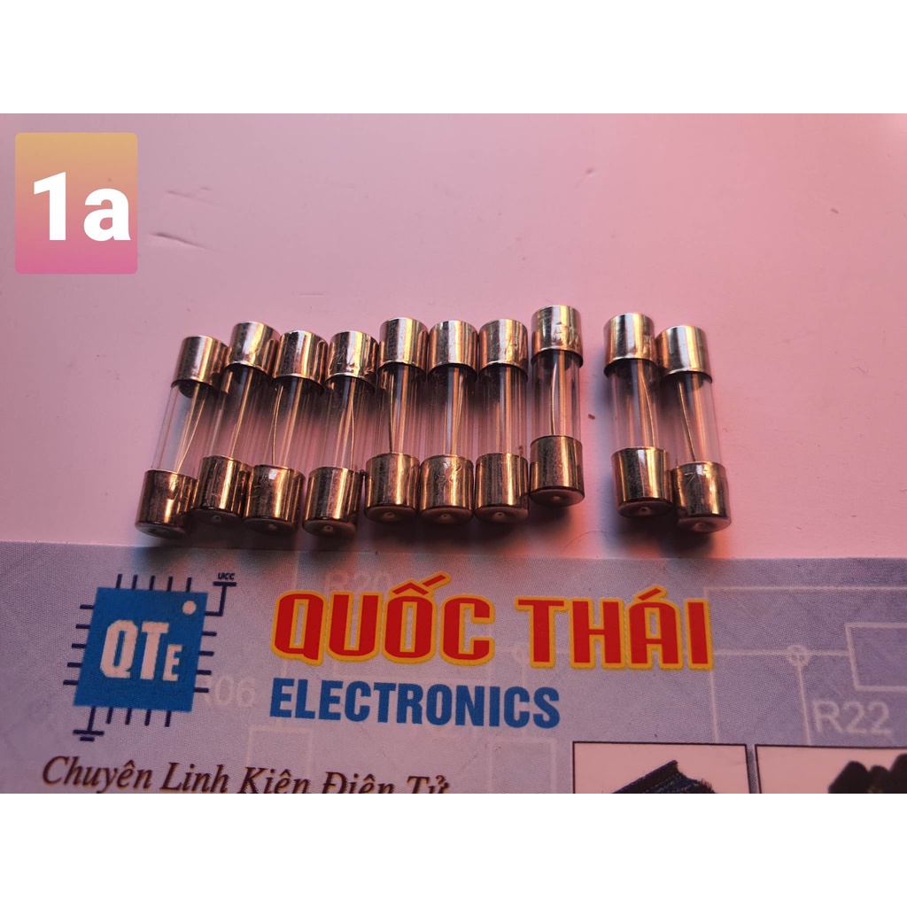 Combo 10 cầu chì 1 A kích thước 5x20mm