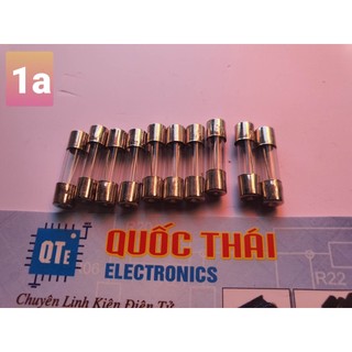 Combo 10 cầu chì 1 a kích thước 5x20mm