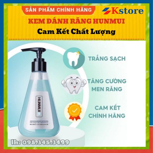 Kem Đánh Răng HUNMUI, giúp Trắng Răng Giảm ố Vàng Hết Hôi Miệng