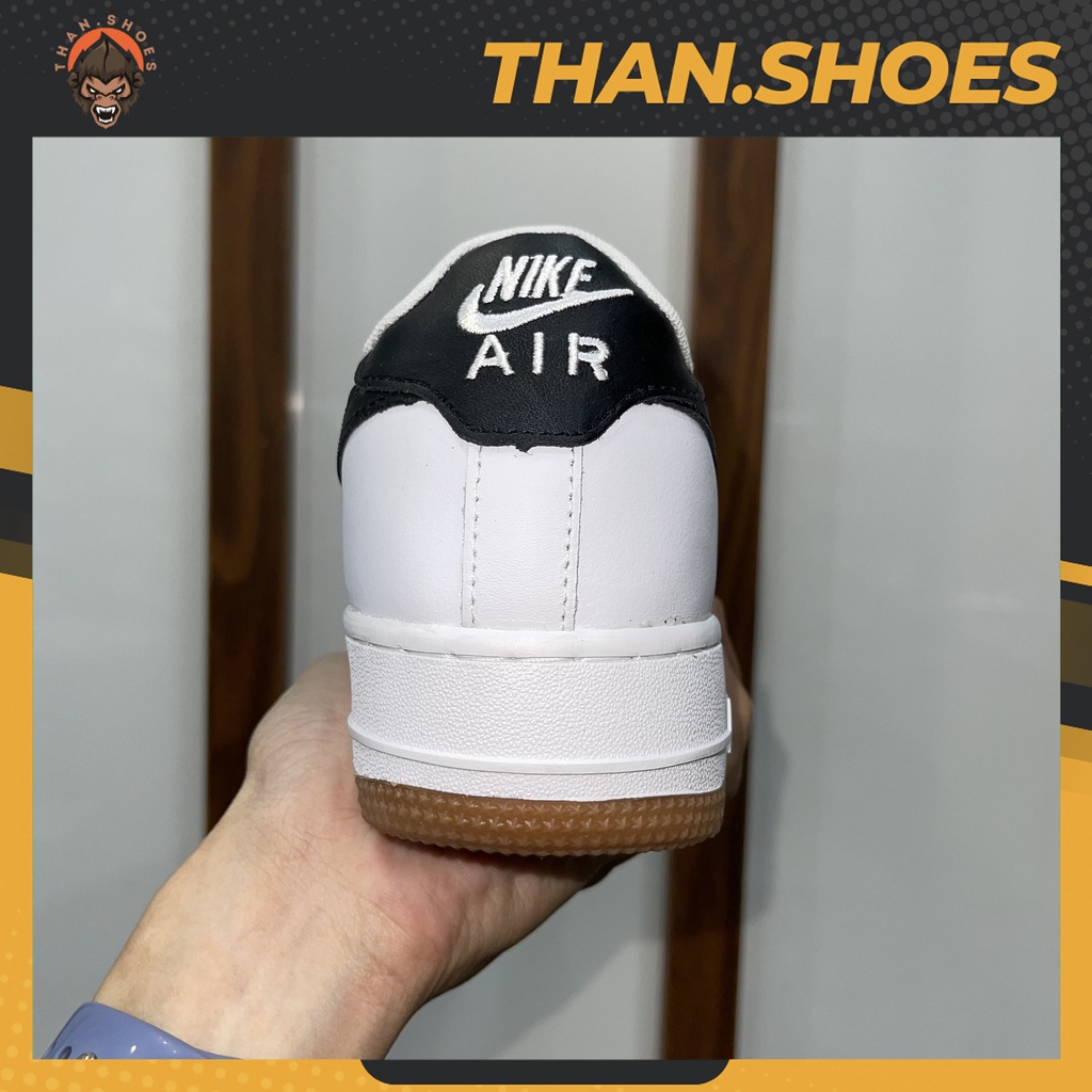 Giày Air Force 1 Low Obsidian Gum, AF1 Trắng Móc Đen Đế Nâu - Than.Shoes