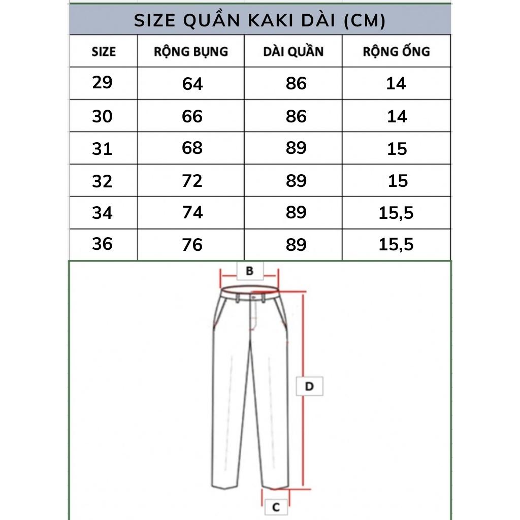 Quần kaki dài nam PUNDO ,1 màu basic , chất kaki mềm mịn cao cấp , dễ phối QDPD25