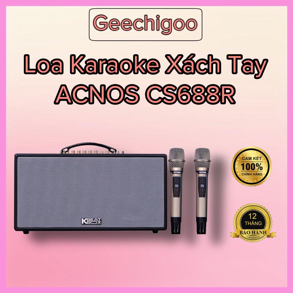 Loa karaoke xách tay Acnos CS688R - Hàng Chính hãng - Bảo hành 12 tháng