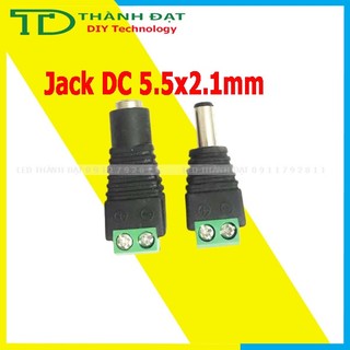 Jack dc nối nguồn đực/cái 5.5x2.1mm