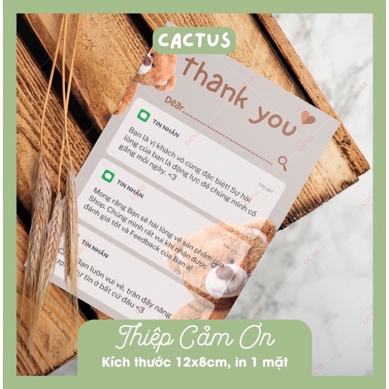 Thiệp Cảm Ơn, Card cảm ơn, Thiệp Thank You Mã G2