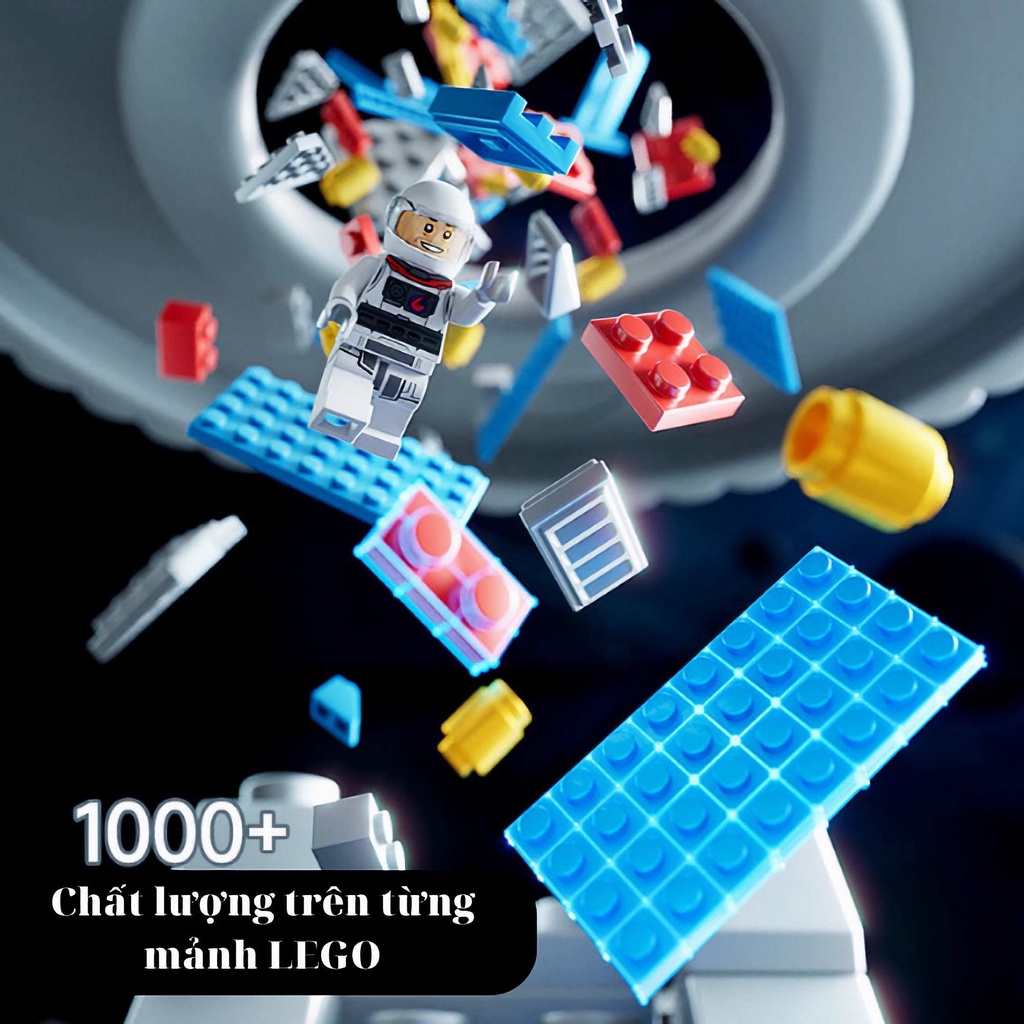 Đồ chơi Lego lắp ráp mô hình tàu vũ trụ không gian, đồ chơi khoa học giúp bé phát triển tư duy, sáng tạo và tìm tòi