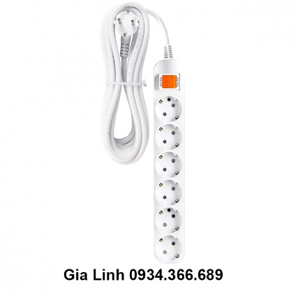 Ổ cắm điện Hàn Quốc 6 lỗ 1 công tắc