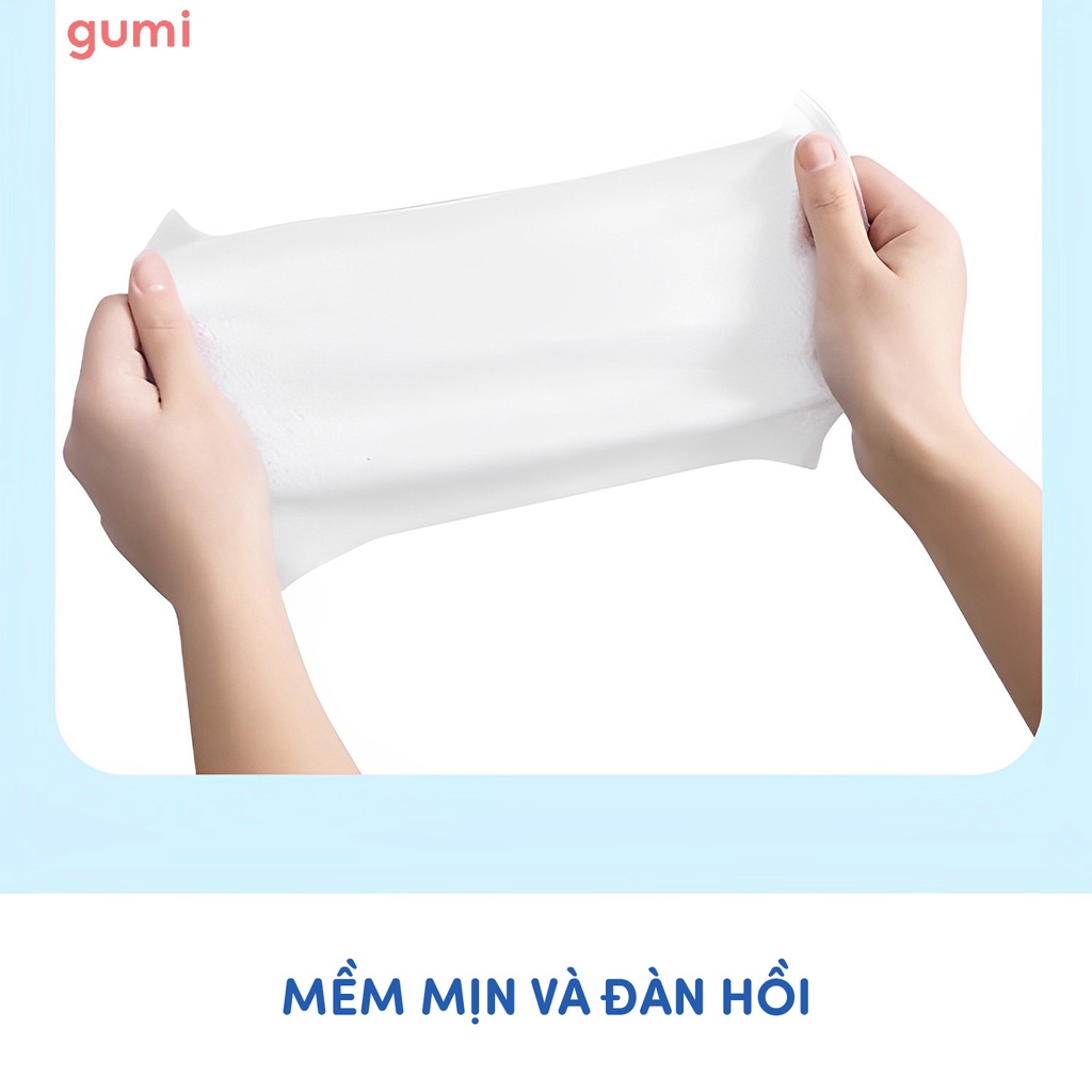 Gói 100 tờ khăn giấy ướt Gumi cho bé khăn ướt khăn lau em bé