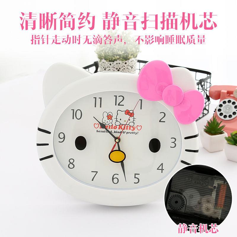 Đồng Hồ Treo Tường Họa Tiết Hello Kitty Dễ Thương